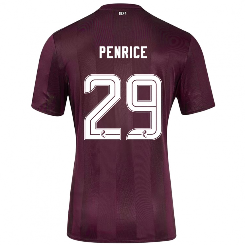 Kids Football James Penrice #29 Burgundy Home Jersey 2024/25 T-Shirt Uk