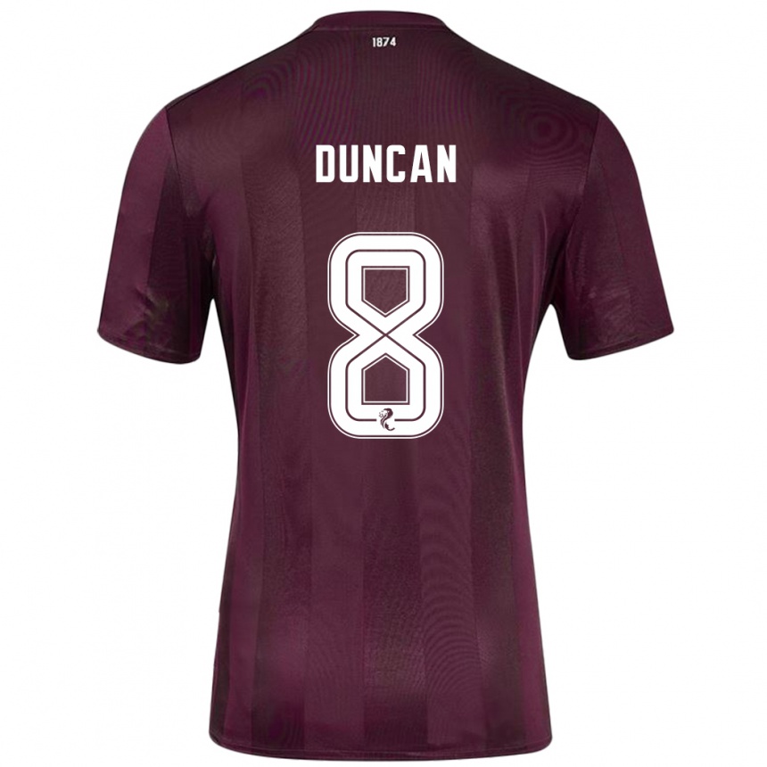 Kids Football Ryan Duncan #8 Burgundy Home Jersey 2024/25 T-Shirt Uk