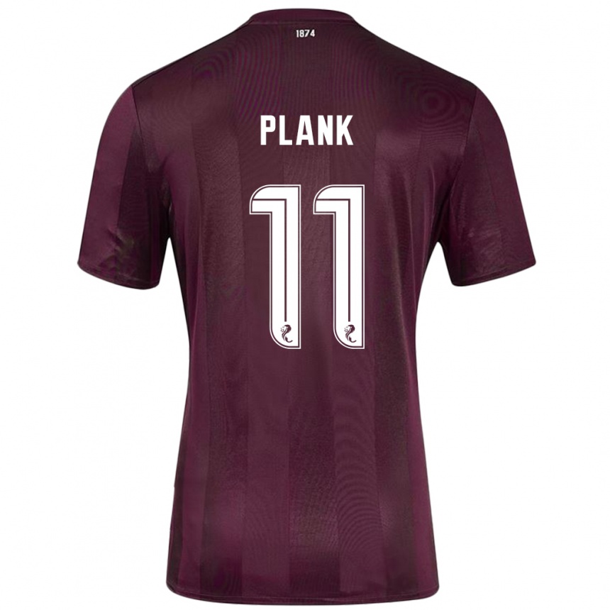 Kids Football Dom Plank #11 Burgundy Home Jersey 2024/25 T-Shirt Uk