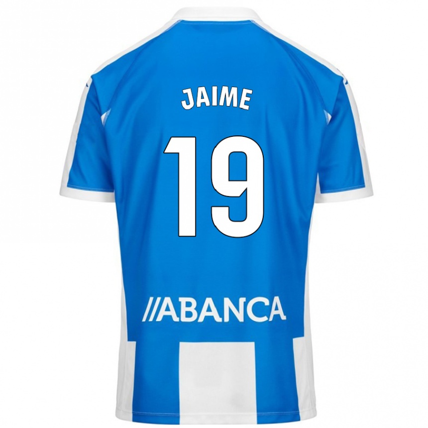 Kids Football Jaime Sánchez #19 Blue White Home Jersey 2024/25 T-Shirt Uk