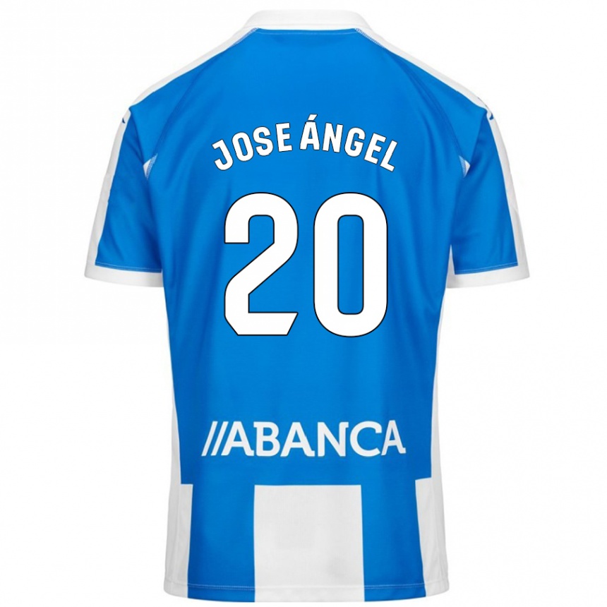 Kids Football José Ángel Jurado #20 Blue White Home Jersey 2024/25 T-Shirt Uk