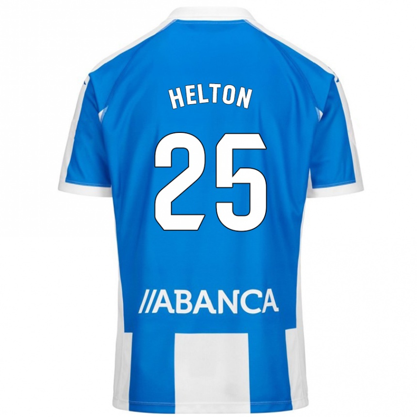 Kids Football Helton Leite #25 Blue White Home Jersey 2024/25 T-Shirt Uk