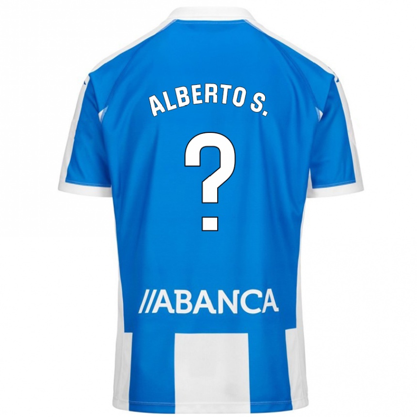 Kids Football Alberto Sánchez #0 Blue White Home Jersey 2024/25 T-Shirt Uk