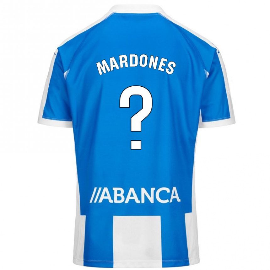 Kids Football Alvaro Mardones #0 Blue White Home Jersey 2024/25 T-Shirt Uk