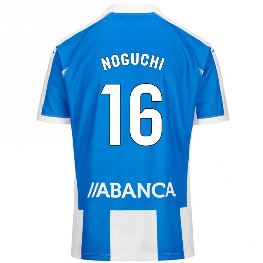 Kids Football Ayaka Noguchi #16 Blue White Home Jersey 2024/25 T-Shirt Uk