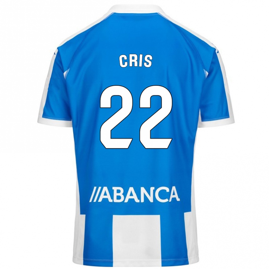 Kids Football Cris #22 Blue White Home Jersey 2024/25 T-Shirt Uk