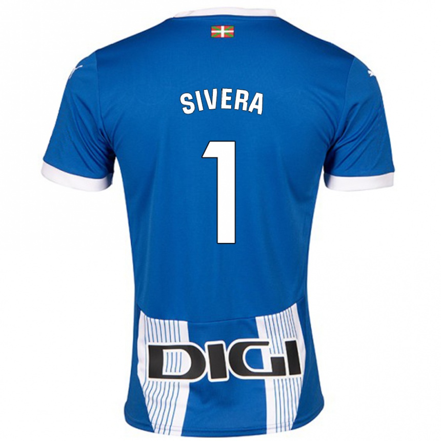 Kids Football Antonio Sivera #1 Blue Home Jersey 2024/25 T-Shirt Uk