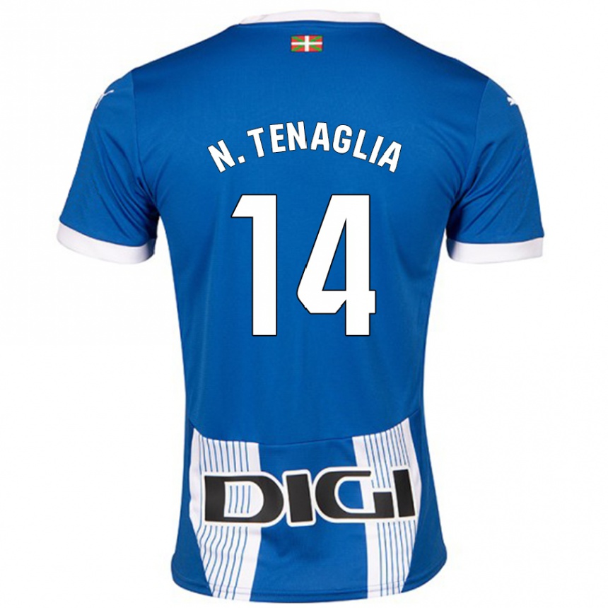 Kids Football Nahuel Tenaglia #14 Blue Home Jersey 2024/25 T-Shirt Uk