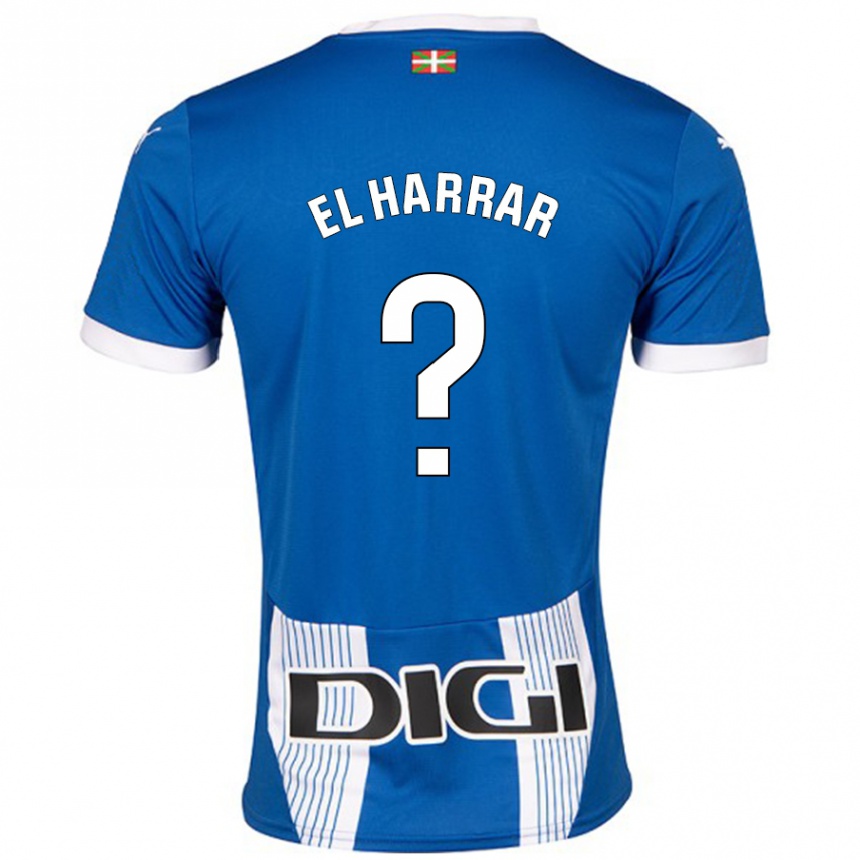 Kids Football Mohamed El Harrar #0 Blue Home Jersey 2024/25 T-Shirt Uk