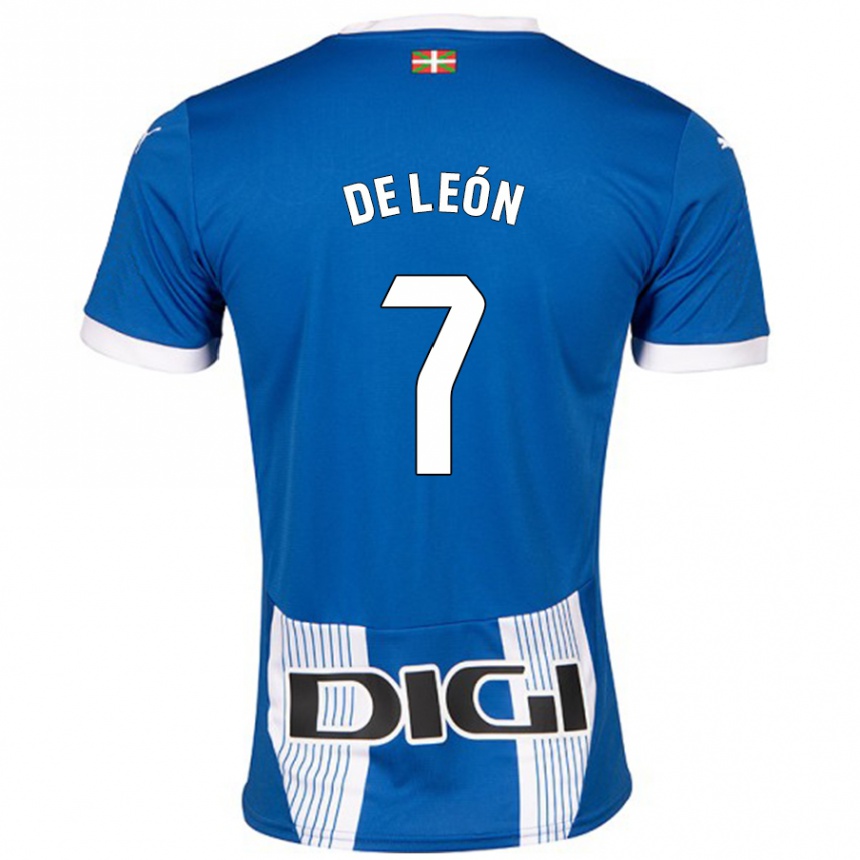 Kids Football José De León #7 Blue Home Jersey 2024/25 T-Shirt Uk