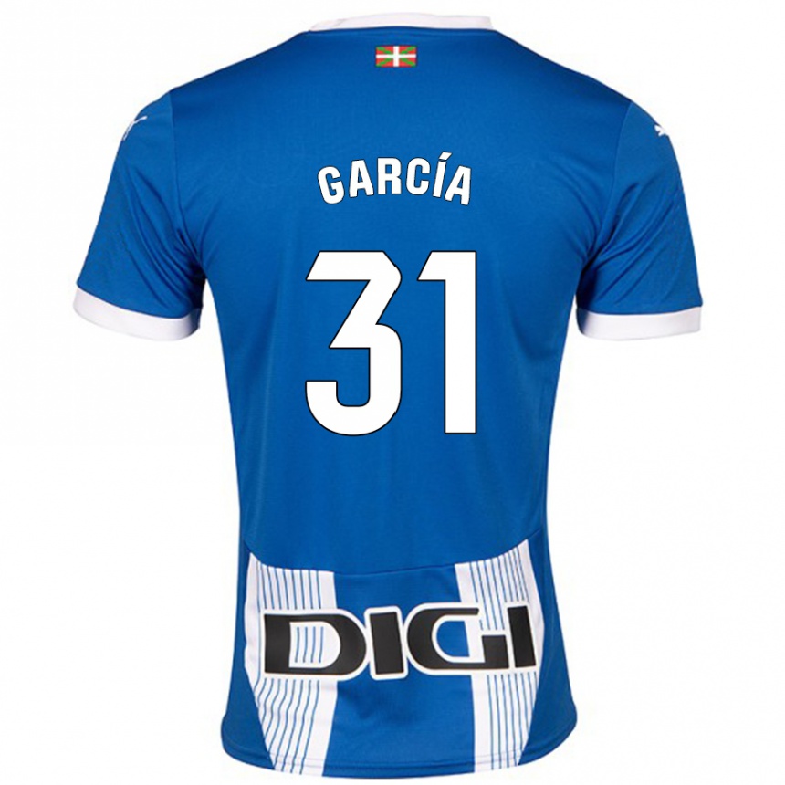 Kids Football Gaizka García #31 Blue Home Jersey 2024/25 T-Shirt Uk