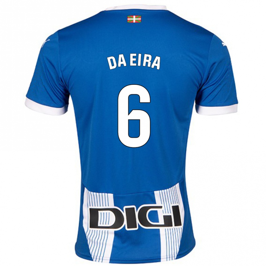 Kids Football Stefanie Da Eira #6 Blue Home Jersey 2024/25 T-Shirt Uk