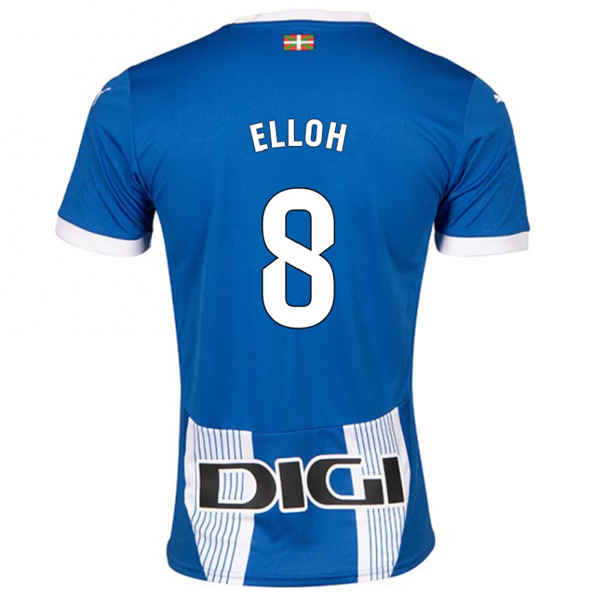 Kids Football Rebecca Elloh #8 Blue Home Jersey 2024/25 T-Shirt Uk