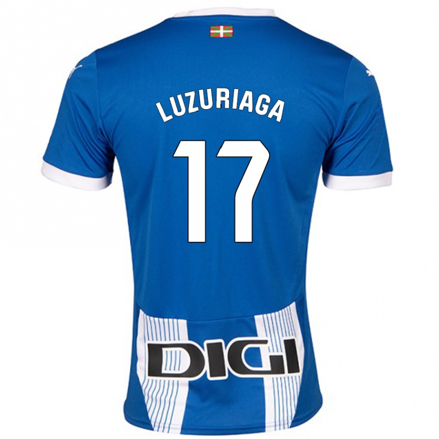 Kids Football Judith Luzuriaga #17 Blue Home Jersey 2024/25 T-Shirt Uk