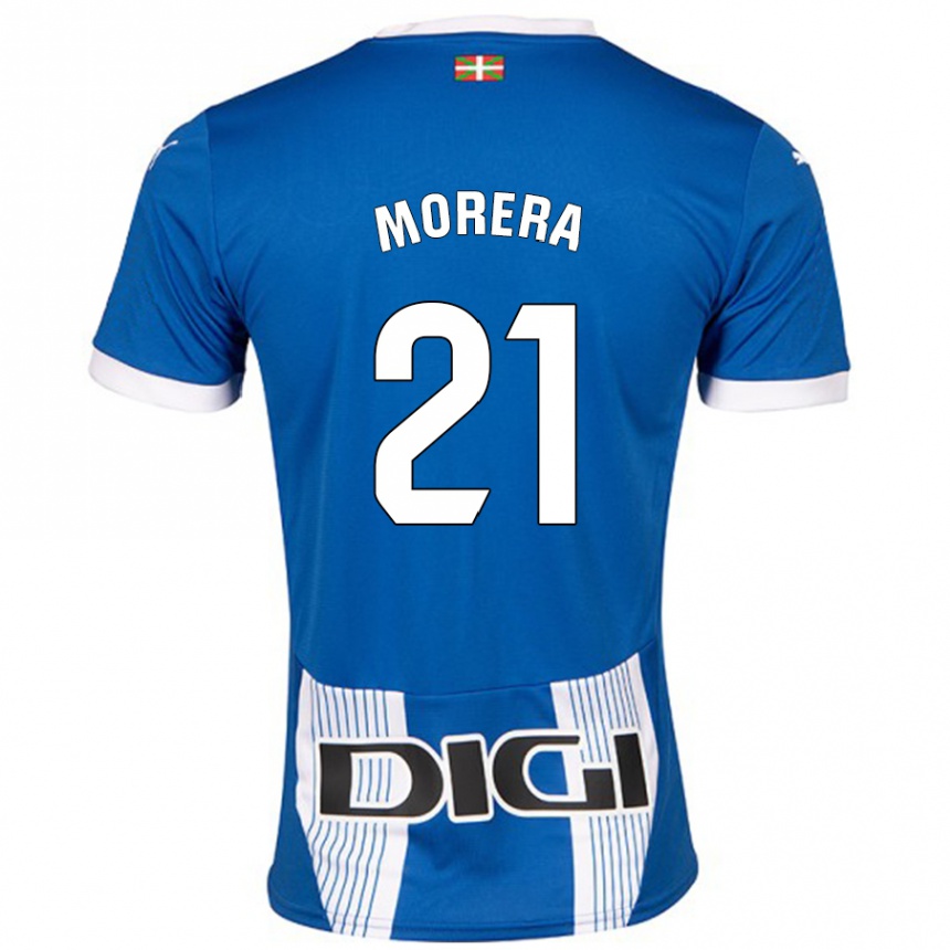 Kids Football Carla Morera #21 Blue Home Jersey 2024/25 T-Shirt Uk