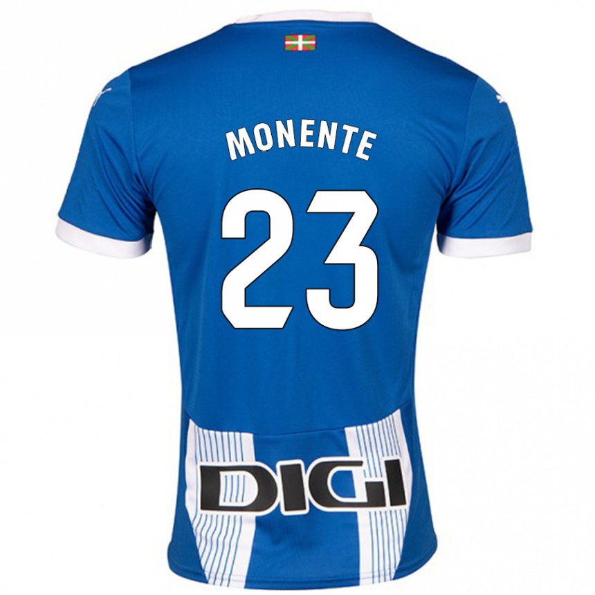 Kids Football Leyre Monente #23 Blue Home Jersey 2024/25 T-Shirt Uk