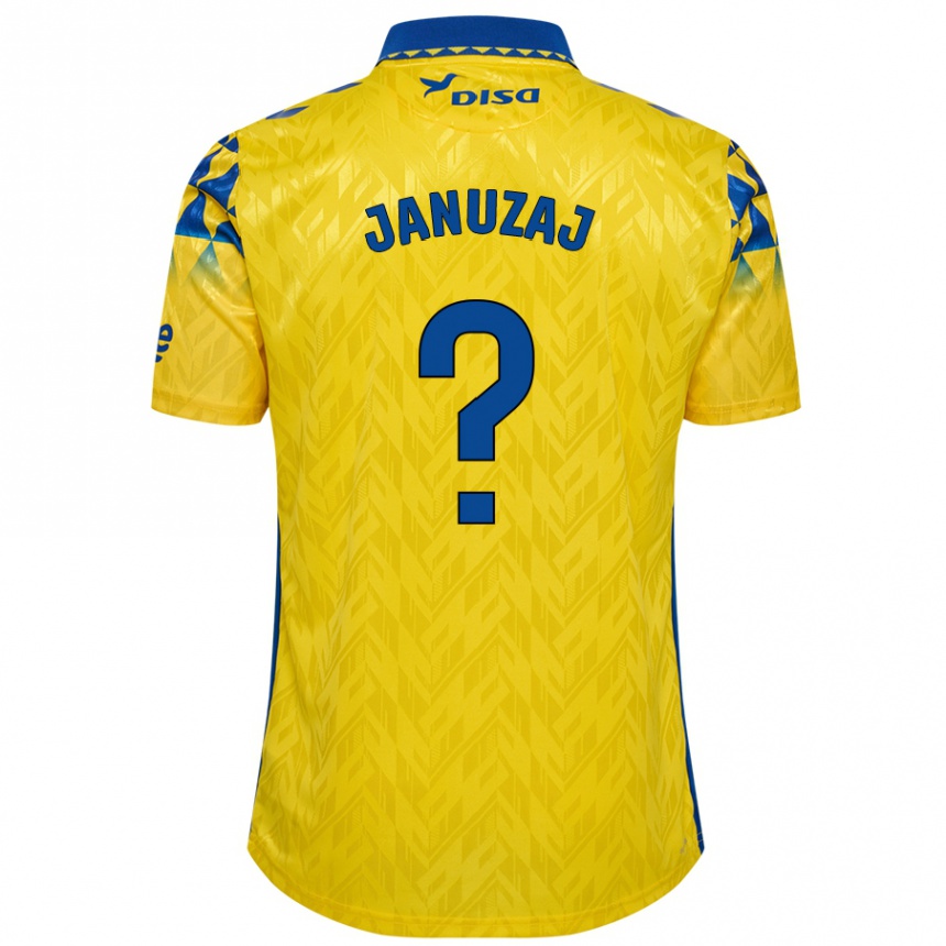 Kids Football Adnan Januzaj #0 Yellow Blue Home Jersey 2024/25 T-Shirt Uk