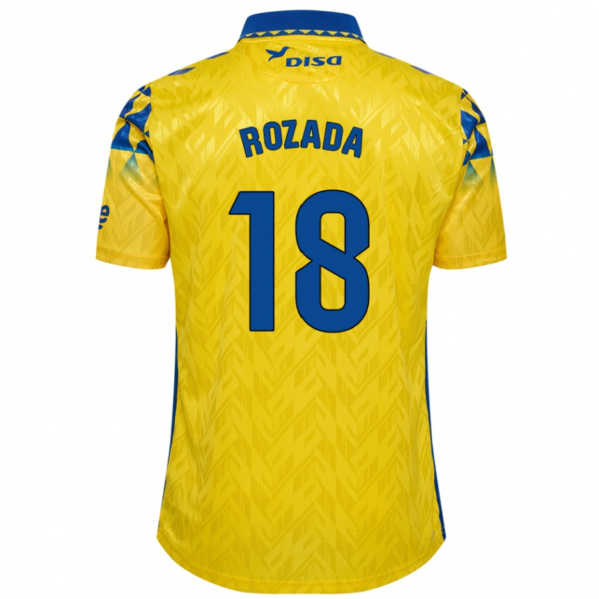 Kids Football Viti Rozada #18 Yellow Blue Home Jersey 2024/25 T-Shirt Uk