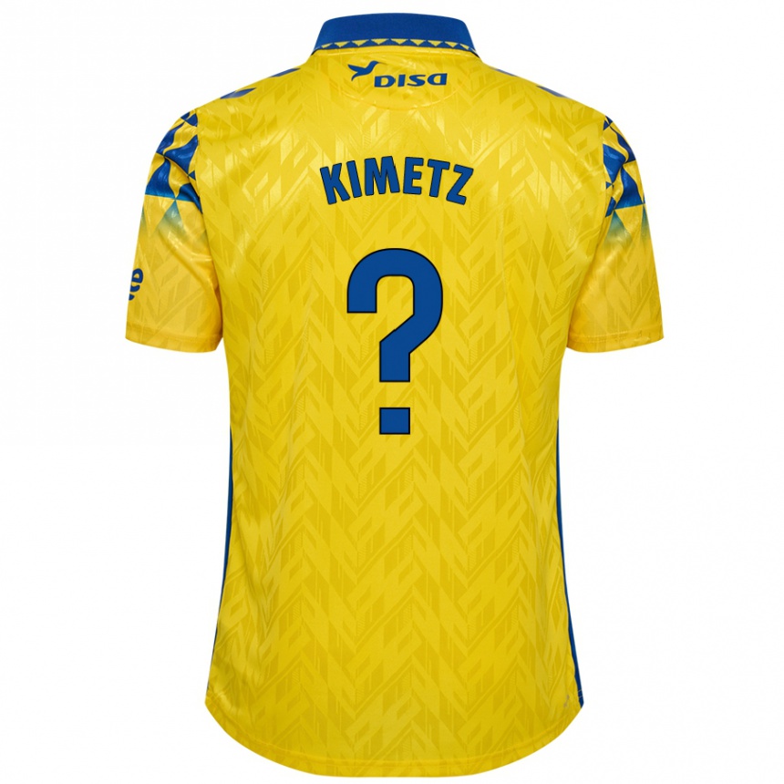 Kids Football Kimetz García #0 Yellow Blue Home Jersey 2024/25 T-Shirt Uk