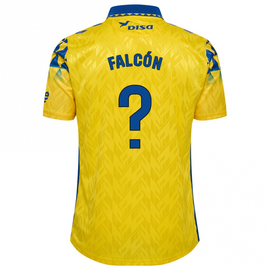 Kids Football Toni Falcón #0 Yellow Blue Home Jersey 2024/25 T-Shirt Uk