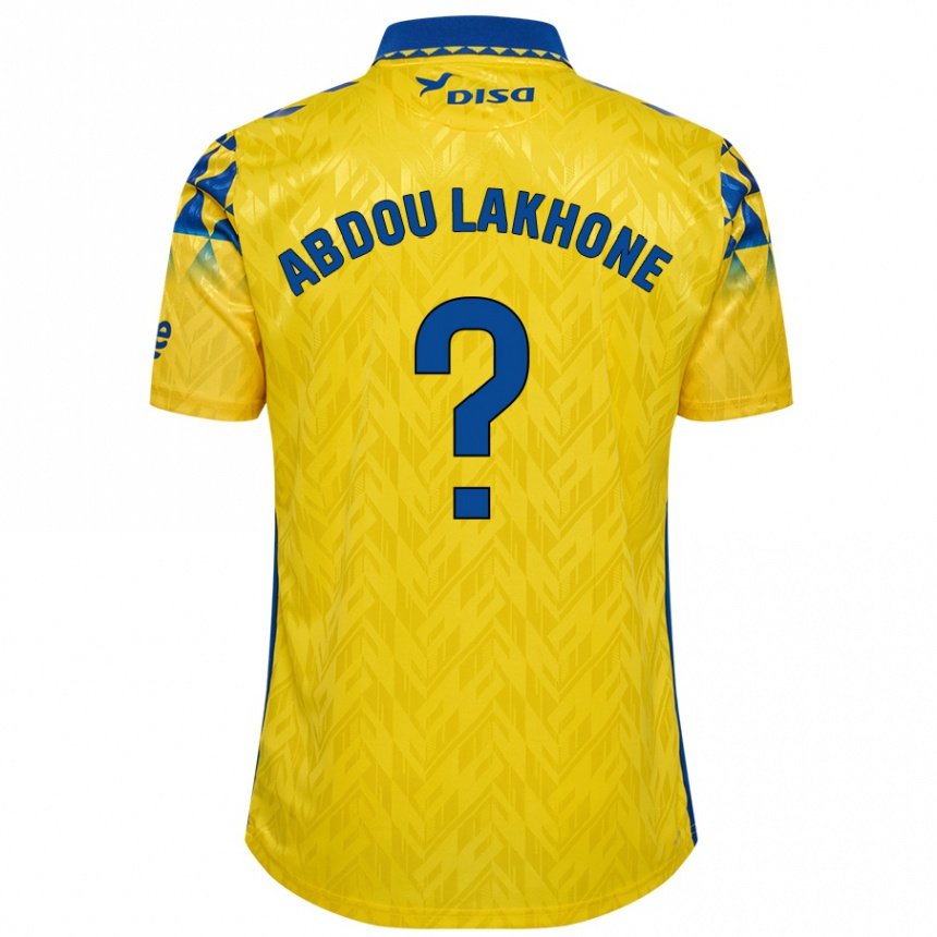 Kids Football Pape Abdou Lakhone #0 Yellow Blue Home Jersey 2024/25 T-Shirt Uk