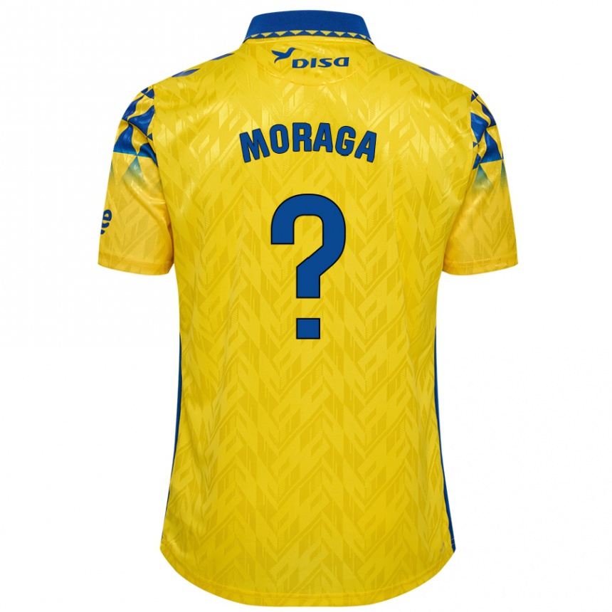 Kids Football Marcos Moraga #0 Yellow Blue Home Jersey 2024/25 T-Shirt Uk