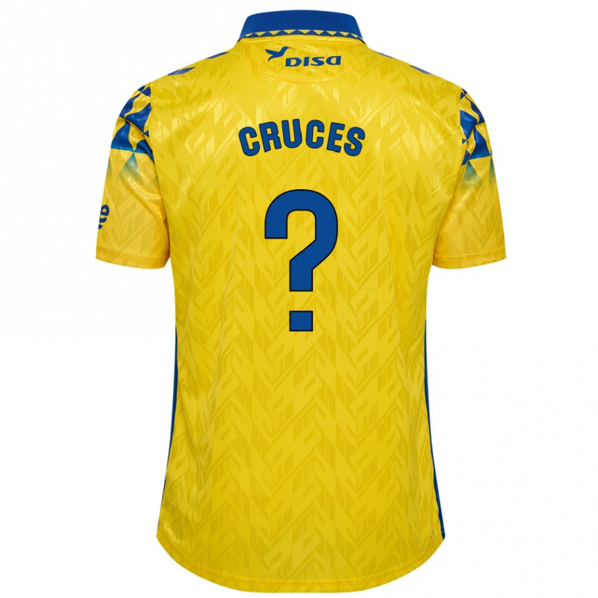 Kids Football Denis Cruces #0 Yellow Blue Home Jersey 2024/25 T-Shirt Uk