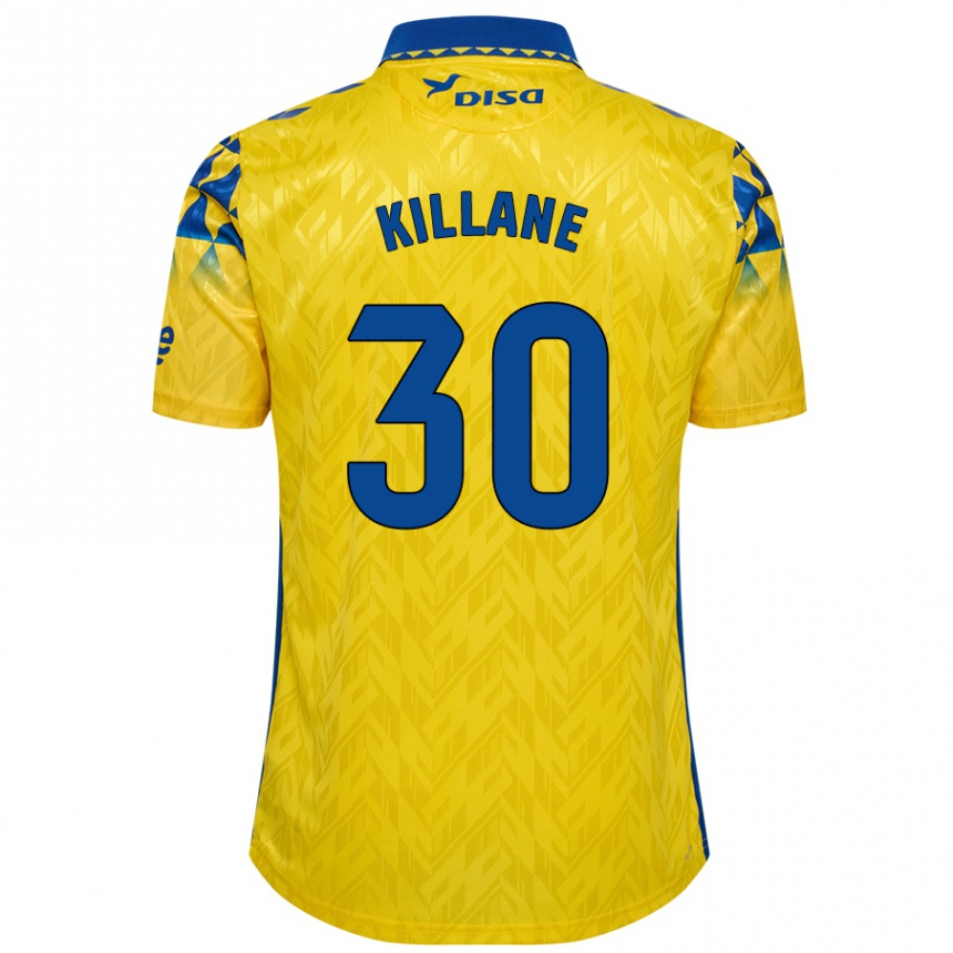 Kids Football Álvaro Killane #30 Yellow Blue Home Jersey 2024/25 T-Shirt Uk