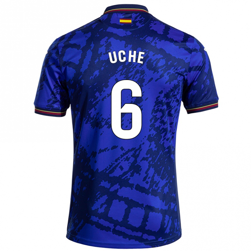 Kids Football Chrisantus Uche #6 Darker Blue Home Jersey 2024/25 T-Shirt Uk