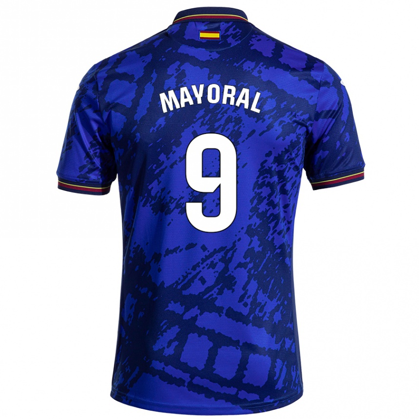 Kids Football Borja Mayoral #9 Darker Blue Home Jersey 2024/25 T-Shirt Uk