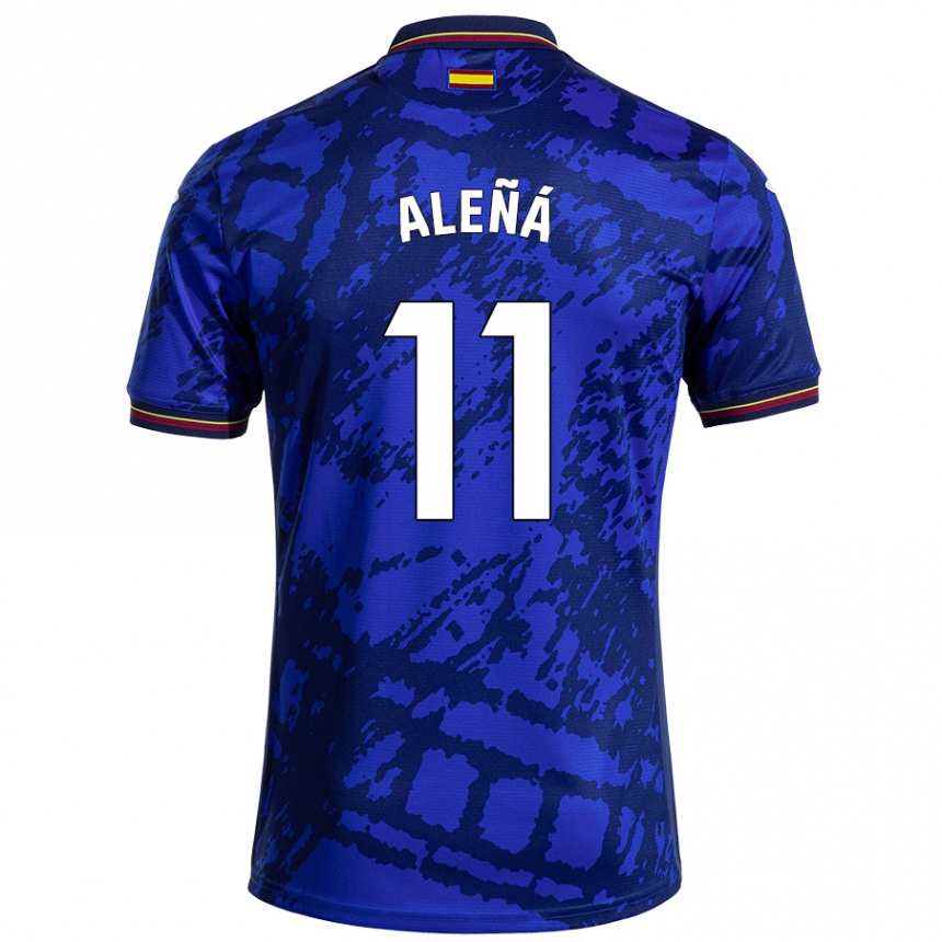 Kids Football Carles Aleñá #11 Darker Blue Home Jersey 2024/25 T-Shirt Uk