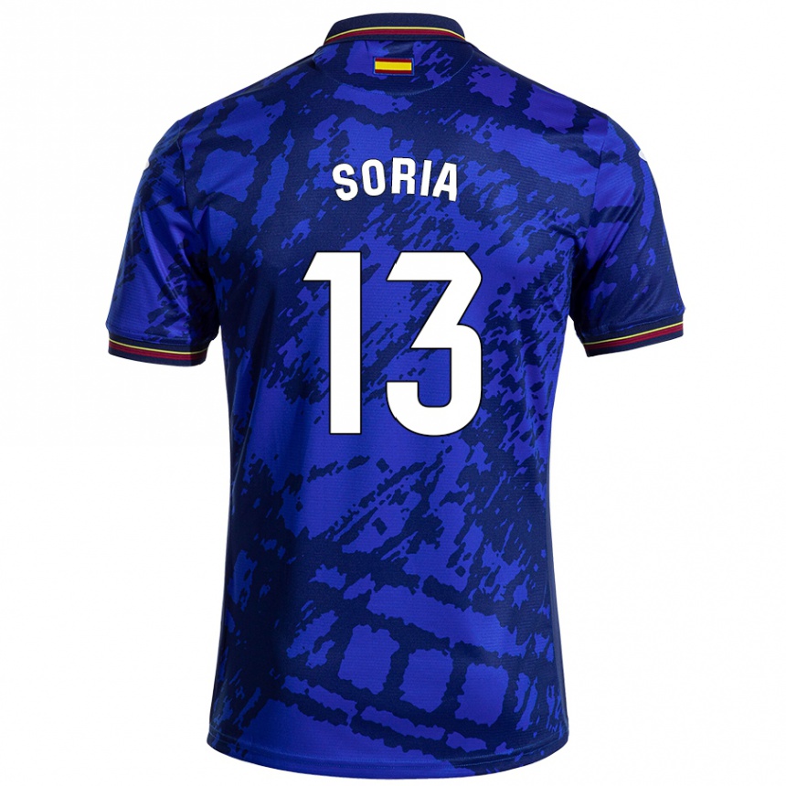 Kids Football David Soria #13 Darker Blue Home Jersey 2024/25 T-Shirt Uk