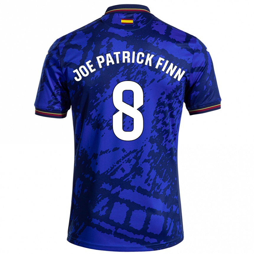 Kids Football John Joe Patrick Finn #8 Darker Blue Home Jersey 2024/25 T-Shirt Uk