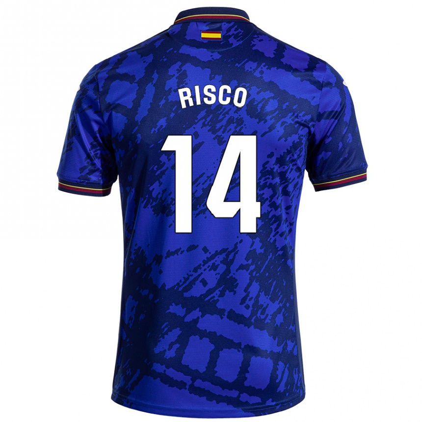 Kids Football Alberto Risco #14 Darker Blue Home Jersey 2024/25 T-Shirt Uk