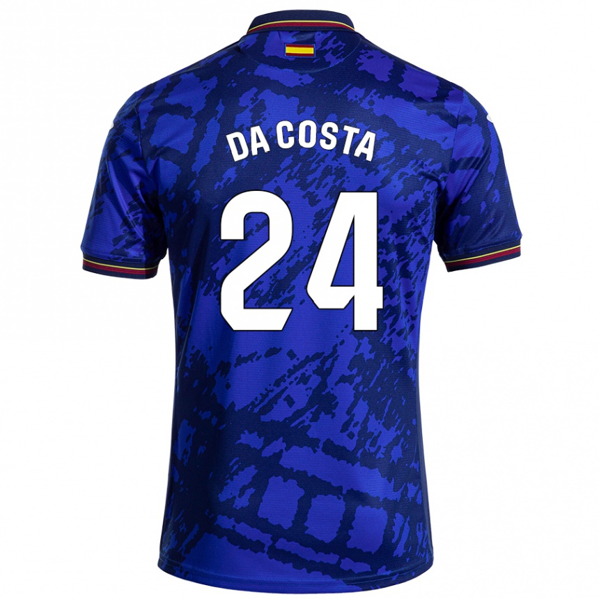 Kids Football Coba Da Costa #24 Darker Blue Home Jersey 2024/25 T-Shirt Uk