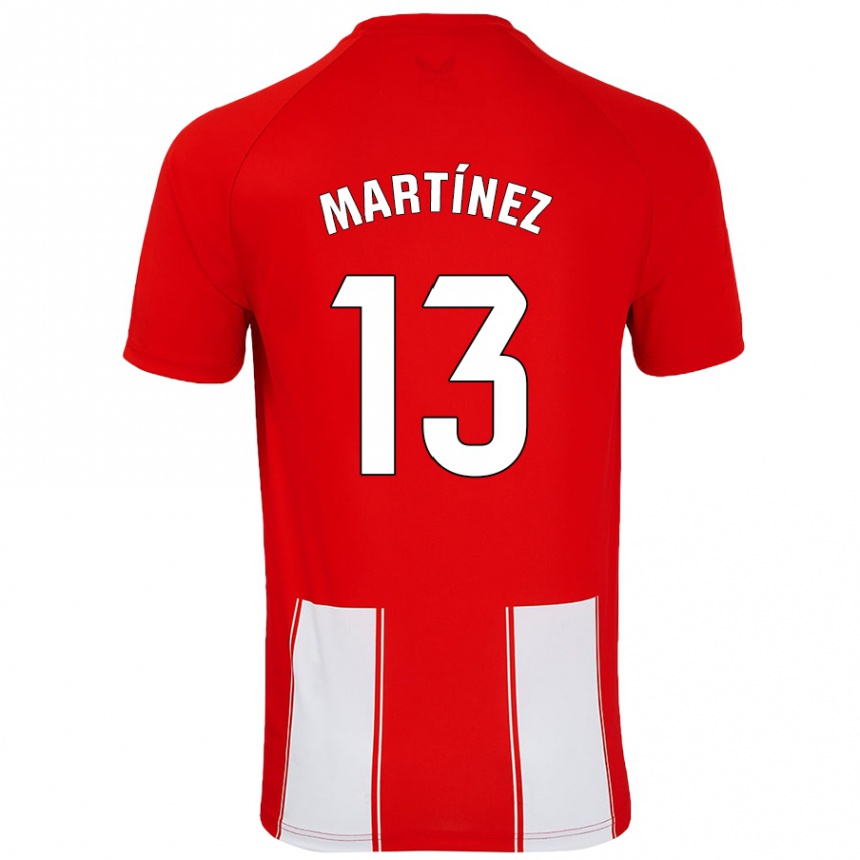 Kids Football Fernando Martínez #13 Red White Home Jersey 2024/25 T-Shirt Uk