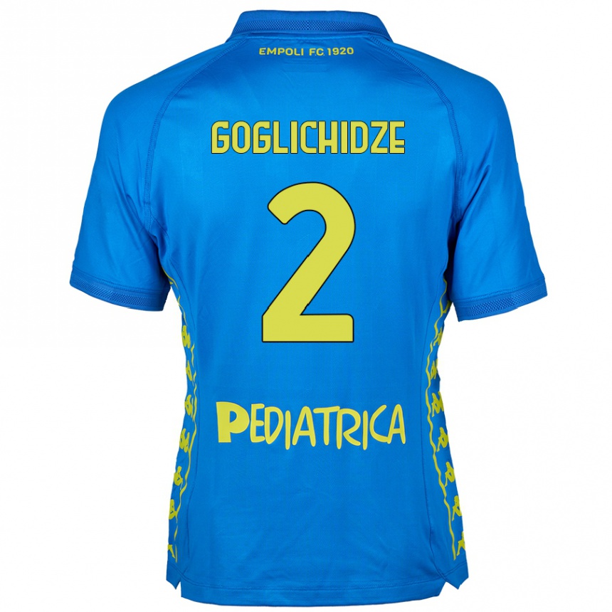 Kids Football Saba Goglichidze #2 Blue Home Jersey 2024/25 T-Shirt Uk