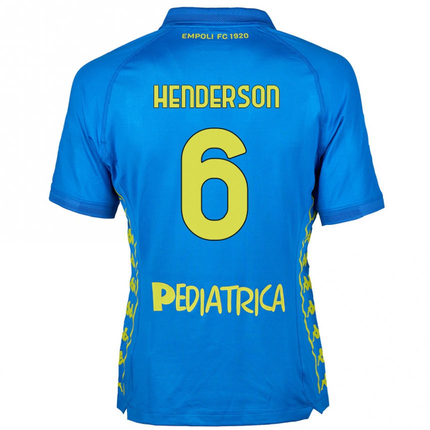 Kids Football Liam Henderson #6 Blue Home Jersey 2024/25 T-Shirt Uk