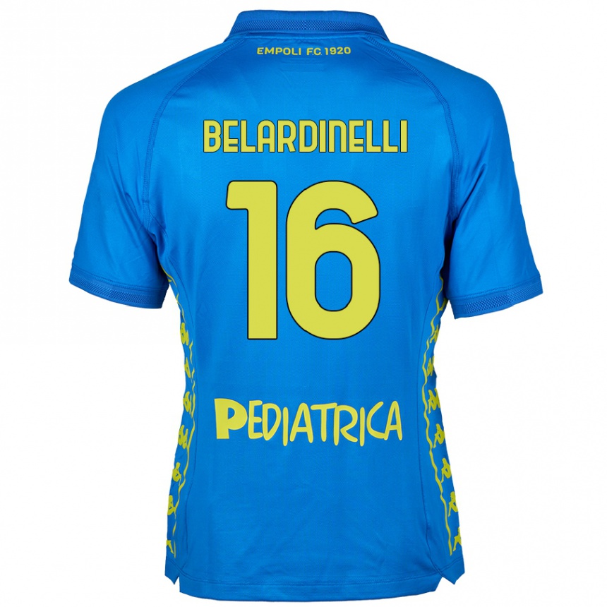 Kids Football Luca Belardinelli #16 Blue Home Jersey 2024/25 T-Shirt Uk