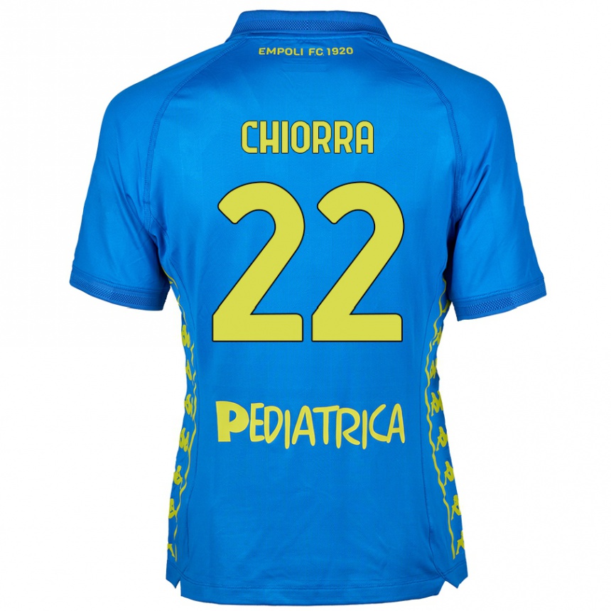 Kids Football Niccolò Chiorra #22 Blue Home Jersey 2024/25 T-Shirt Uk