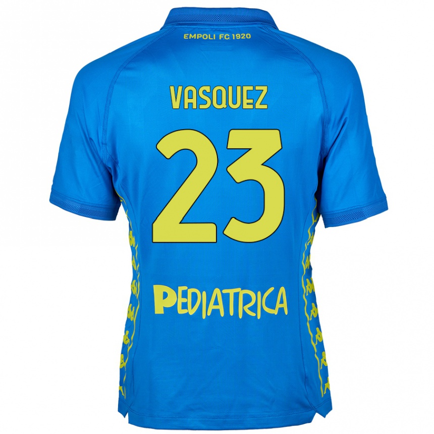 Kids Football Devis Vásquez #23 Blue Home Jersey 2024/25 T-Shirt Uk