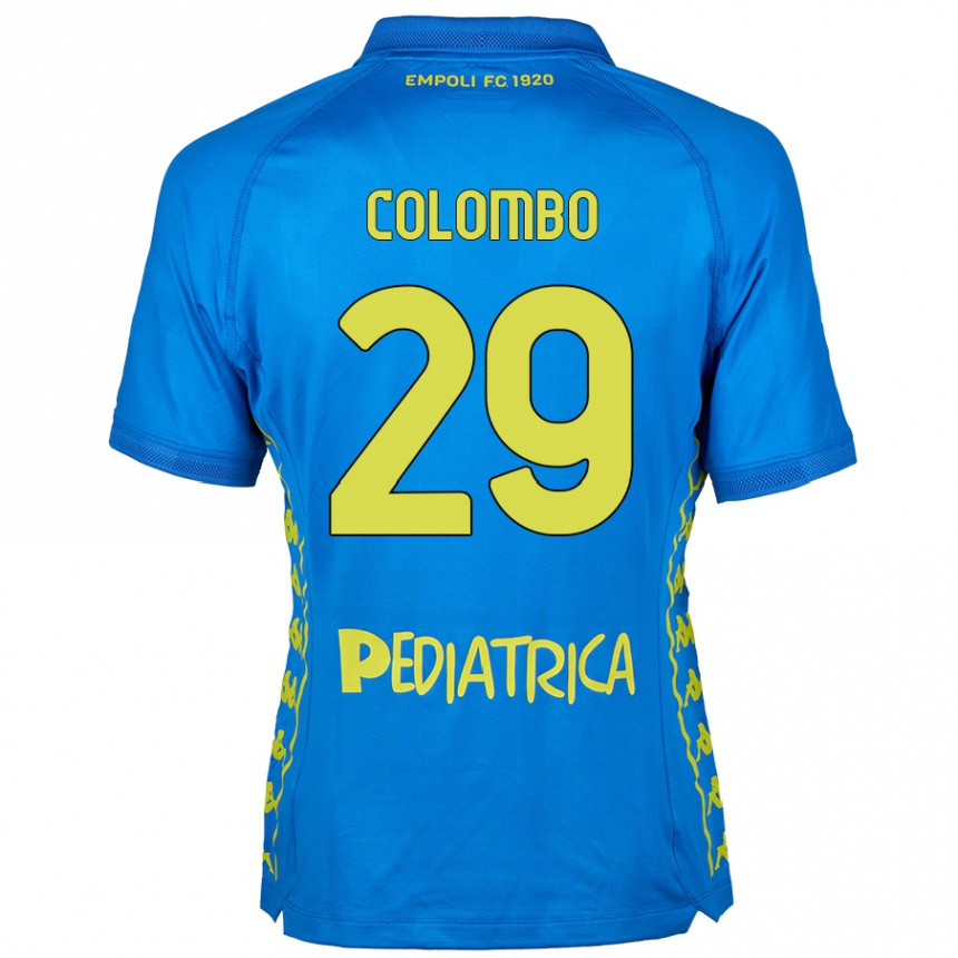 Kids Football Lorenzo Colombo #29 Blue Home Jersey 2024/25 T-Shirt Uk