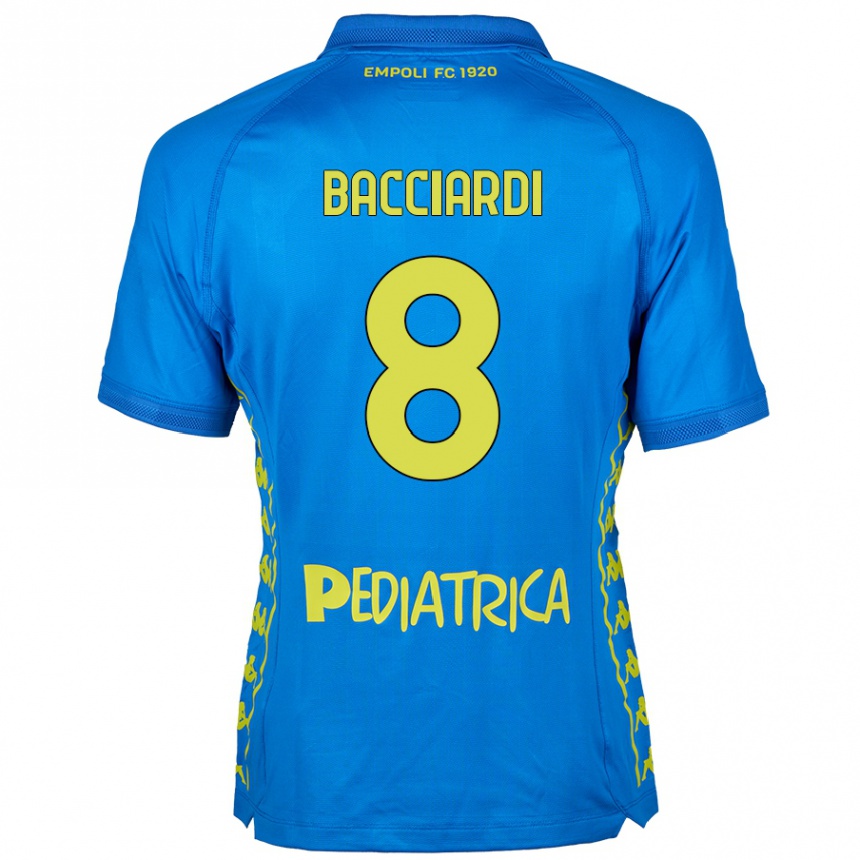 Kids Football Andrea Bacciardi #8 Blue Home Jersey 2024/25 T-Shirt Uk