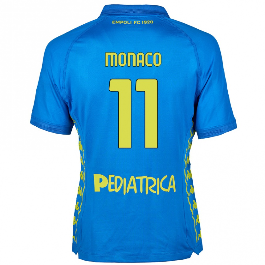 Kids Football Salvatore Monaco #11 Blue Home Jersey 2024/25 T-Shirt Uk