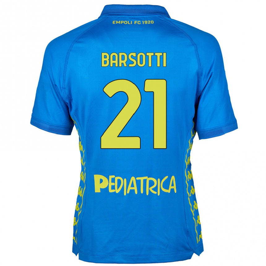 Kids Football Leonardo Barsotti #21 Blue Home Jersey 2024/25 T-Shirt Uk