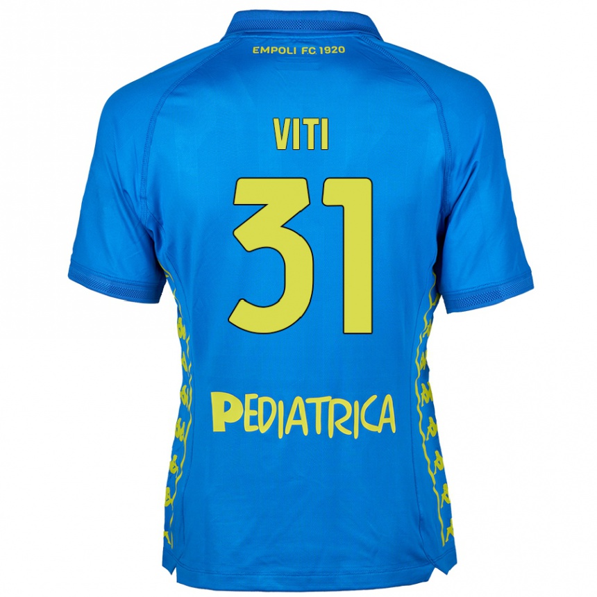 Kids Football Vittorio Viti #31 Blue Home Jersey 2024/25 T-Shirt Uk