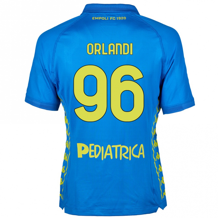 Kids Football Andrea Orlandi #96 Blue Home Jersey 2024/25 T-Shirt Uk