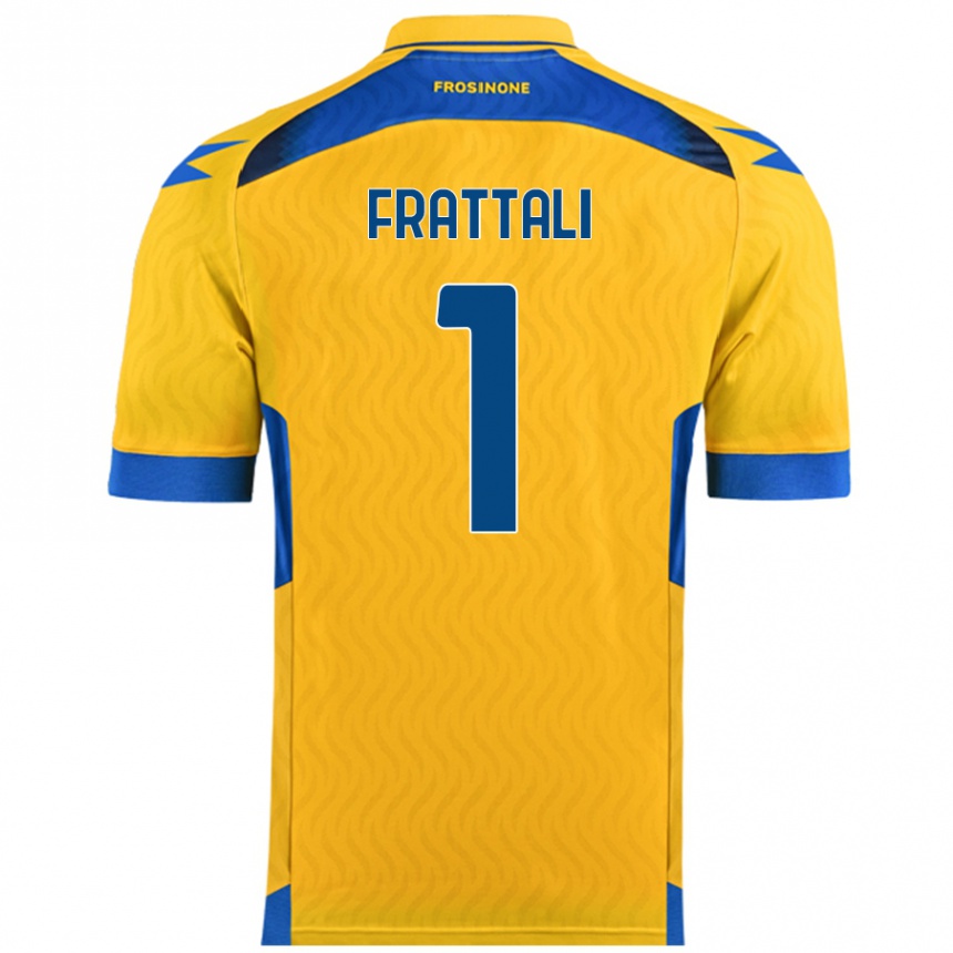 Kids Football Pierluigi Frattali #1 Yellow Home Jersey 2024/25 T-Shirt Uk