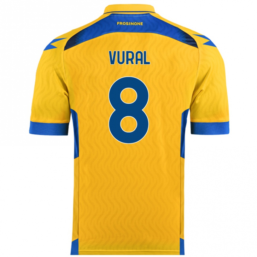 Kids Football İsak Vural #8 Yellow Home Jersey 2024/25 T-Shirt Uk