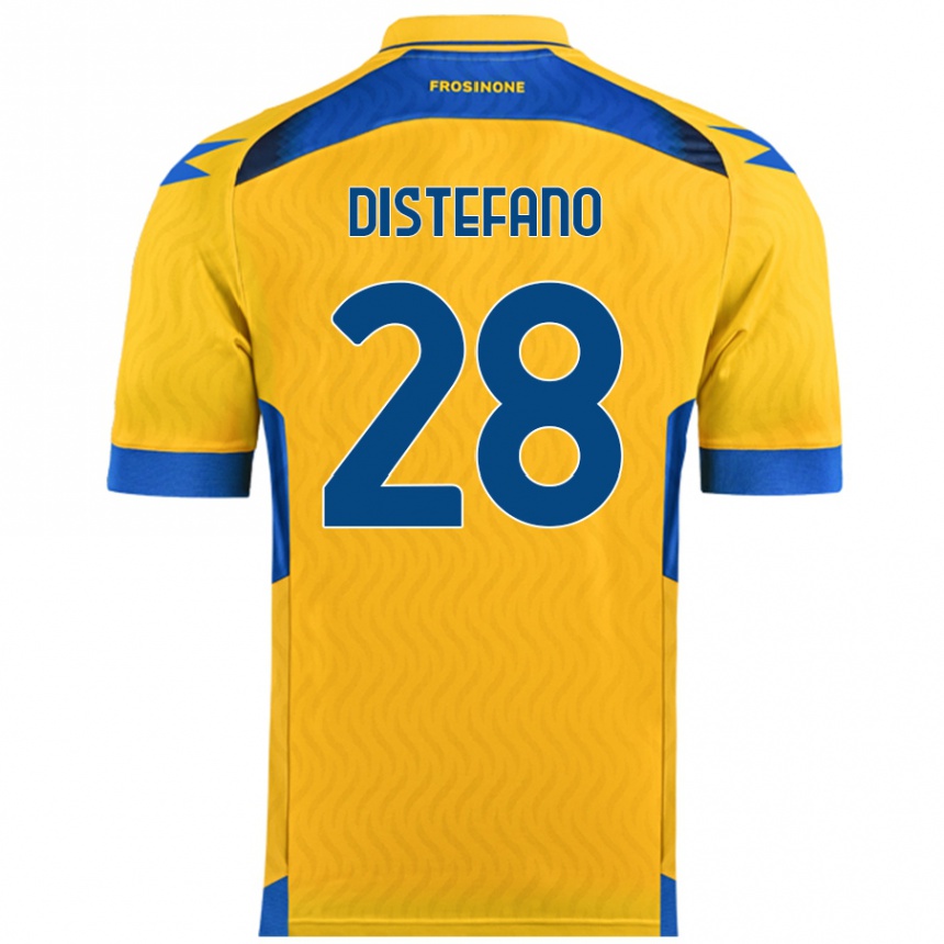 Kids Football Filippo Distefano #28 Yellow Home Jersey 2024/25 T-Shirt Uk